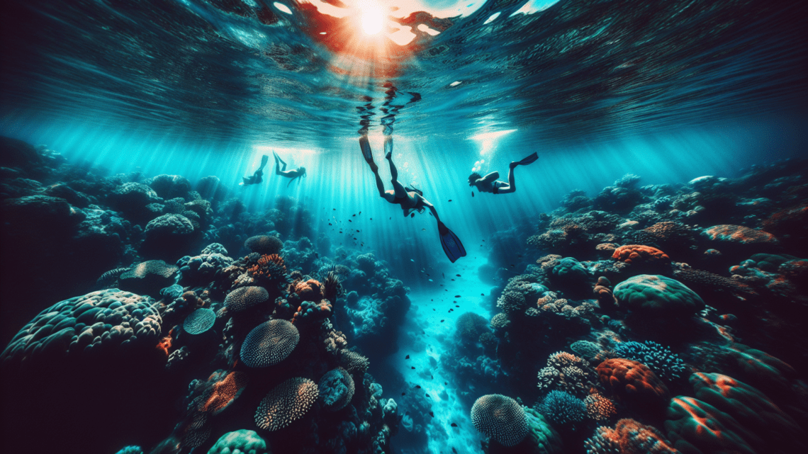Schnorcheln in der Lagune von Trou aux Biches – eine der schönsten Lagunen der Insel Schnorcheln in der Lagune von Trou aux Biches – eine der schönsten Lagunen der Insel